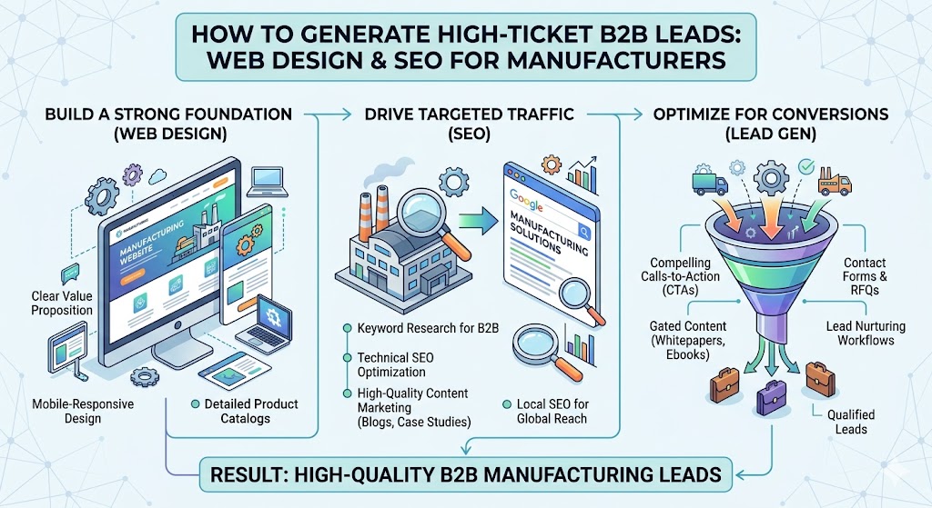 How to Generate High-Ticket B2B Leads: Web Design and SEO for Manufacturers